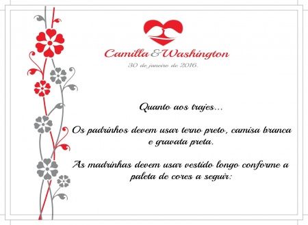 Convite Casal de Padrinhos