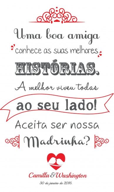 Modelo de Convite Madrinhas