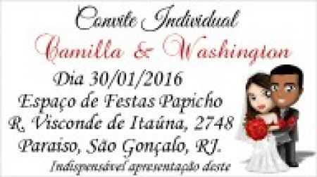 Amostra do Convite