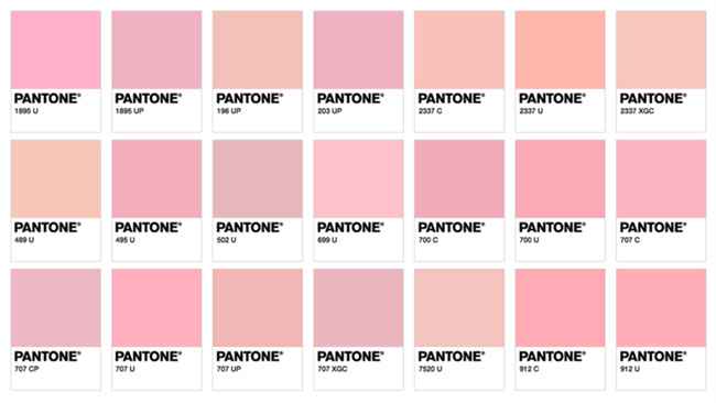 millennial pink paleta de cores