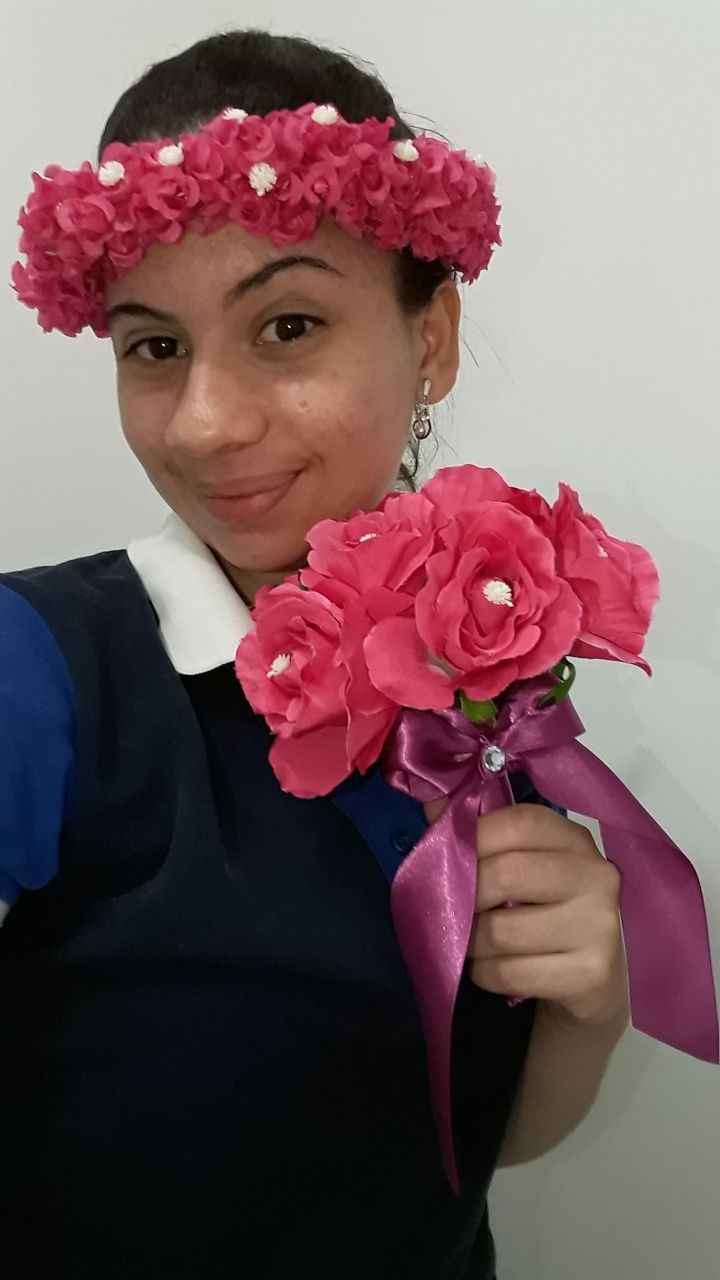 Buque e tiara de flores 