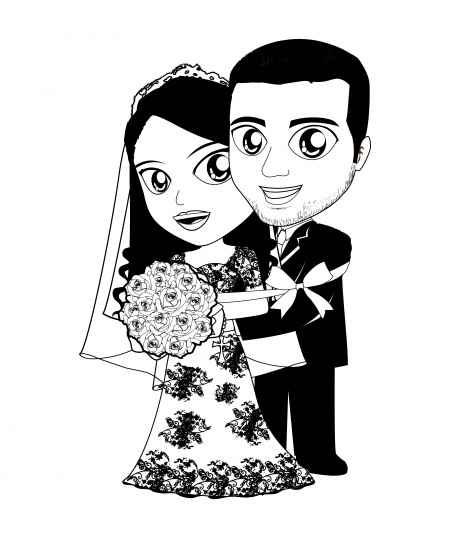 Minha caricatura do casamento - 1