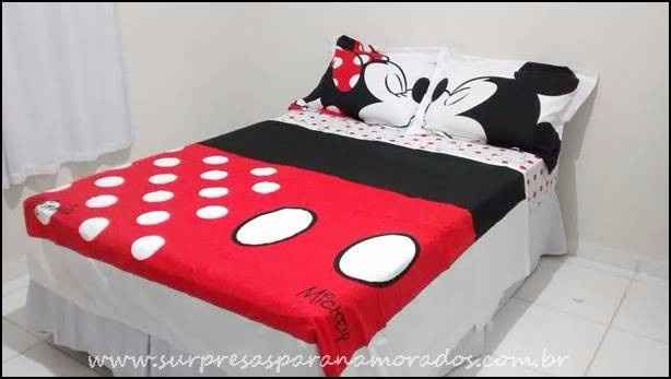 Jogo de cama Minnie e Mickey 