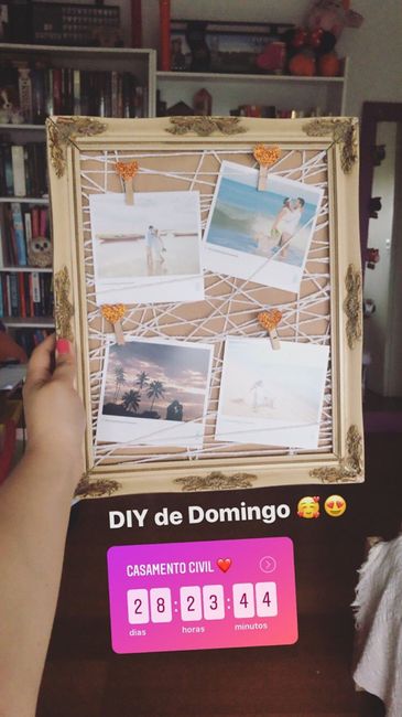diy quadro para casamento civil - 2