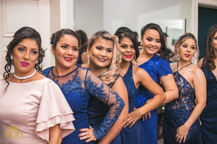 Algumas das madrinhas e a minha mãe