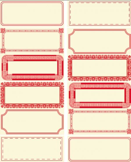 Tags / rótulos em vermelho