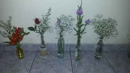 Flores compradas na Feira das flores do Ceagesp.