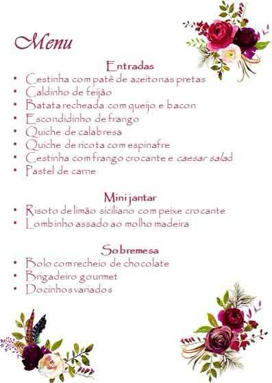 O menu