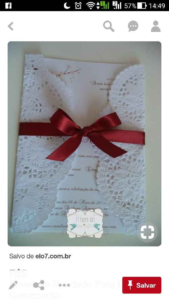 Doilies convites de casamento - 2
