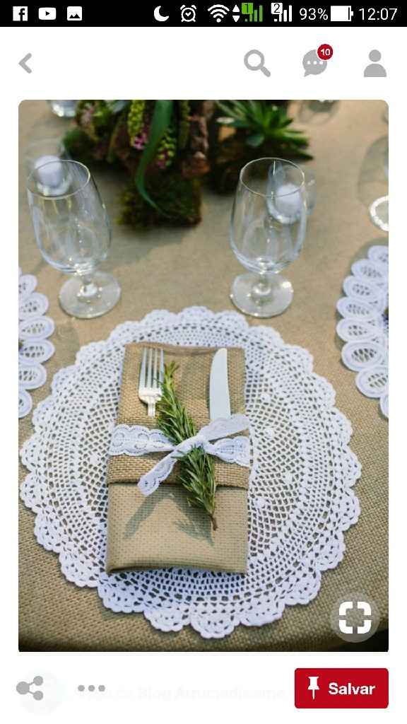 Mesa dos convidados com doilies - 4