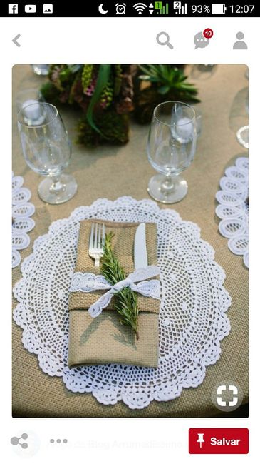 Mesa dos convidados com doilies - 4