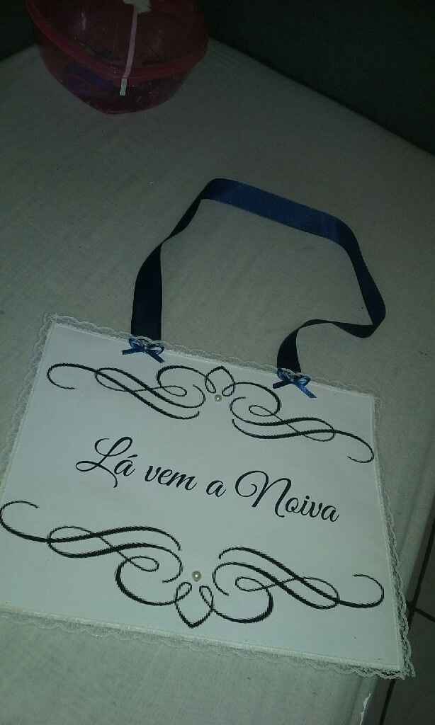 Plaquinha la vem a noiva - 1