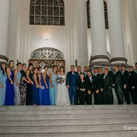 Foto na saída da igreja, após a cerimônia.
