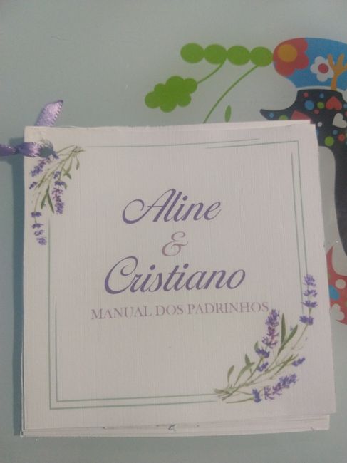 Manual dos padrinhos em lavanda e verde menta #vemver 2