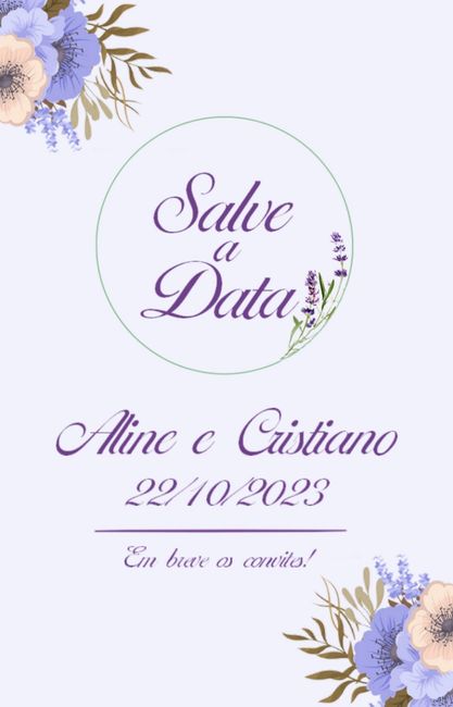 Salve a data (save the date) #vemver 1