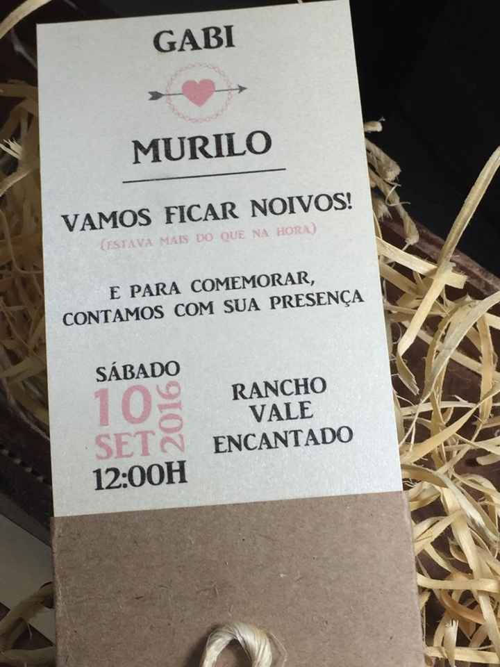 Meu convite de noivado diy #vemver - 2