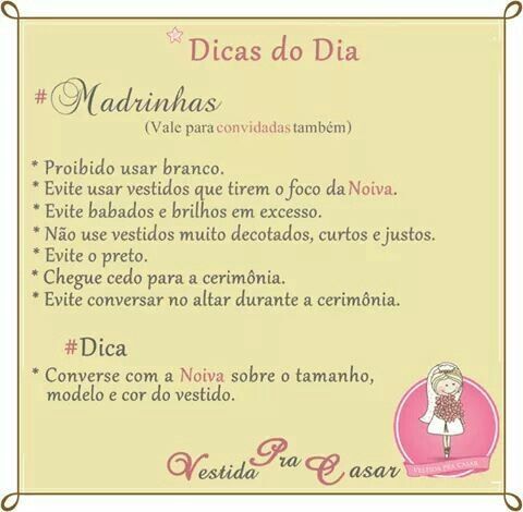 Dica para madrinhas e concidadas! - 1