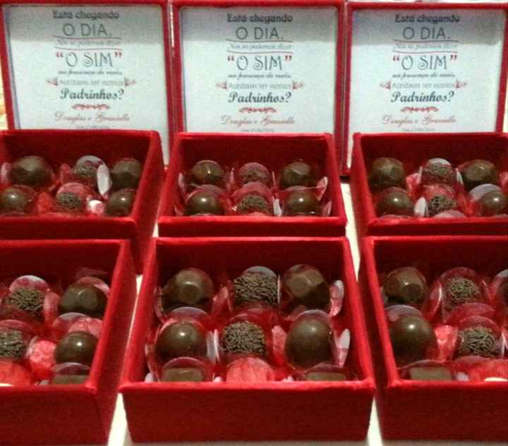 Caixa convite para padrinhos!!