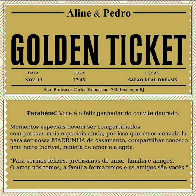 Meu convite de padrinhos vem ver!!! - 2