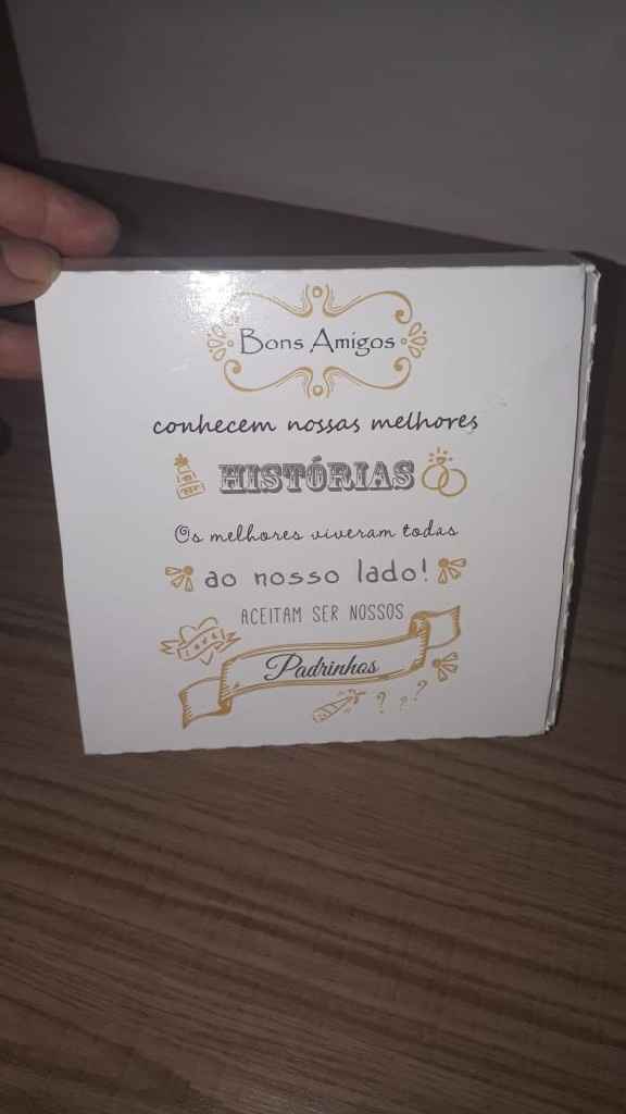 Lembrancinha dos padrinhos - 1
