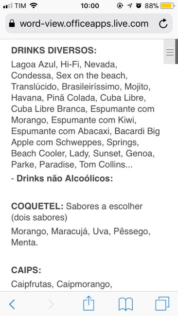  Cálculo de bebidas - 1