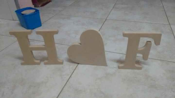 Letras em mdf com pérolas diy :) - 1