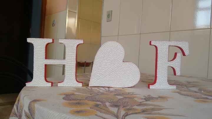 Letras em mdf com pérolas diy :) - 2