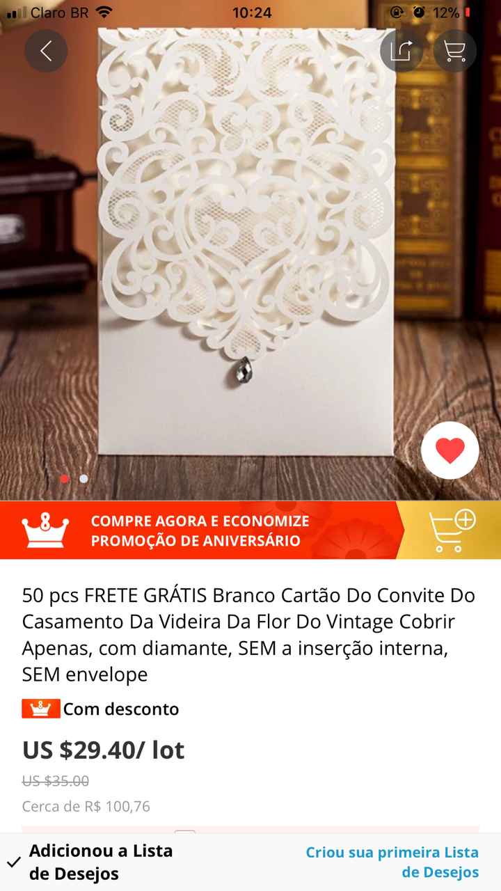 Qual o modelo do seu convite? - 1