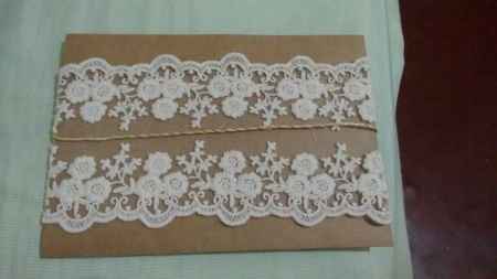 Convite com kraft e renda -  diy - 3