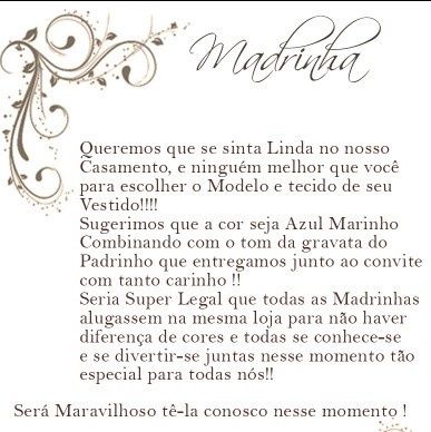 Regras para madrinhas e padrinhos 2