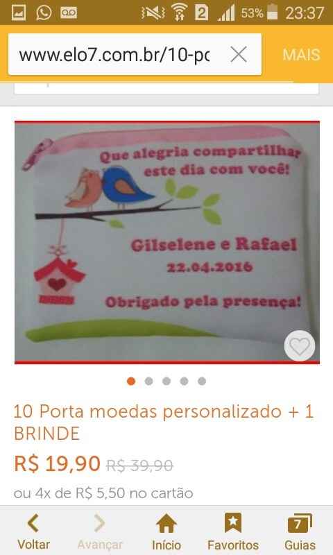 Lembrancinha dos padrinhos - 2