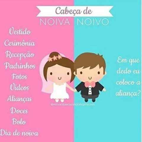Cabeça de noiva x cabeça de noivo - 1