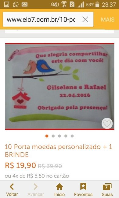 Lembrancinha dos padrinhos - 2