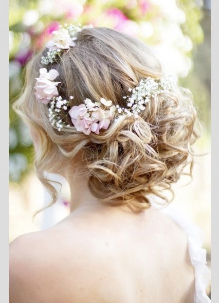 Penteado com flores