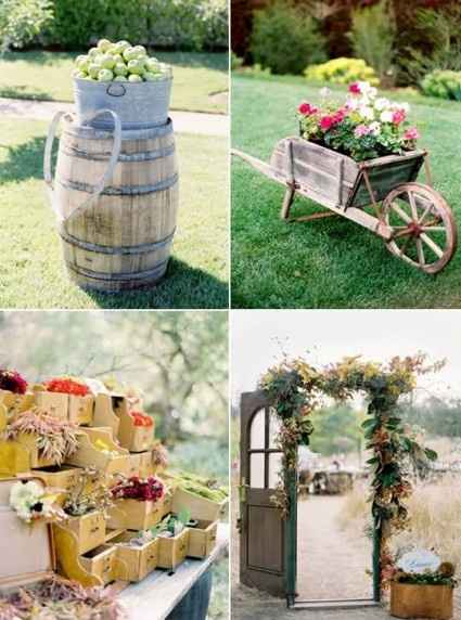 decoração de casamento rústico