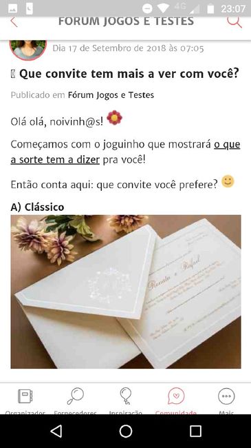 🥠 Que convite tem mais a ver com você? - 1