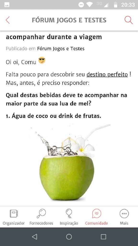 Escolha a bebida que vai te acompanhar durante a viagem - 1