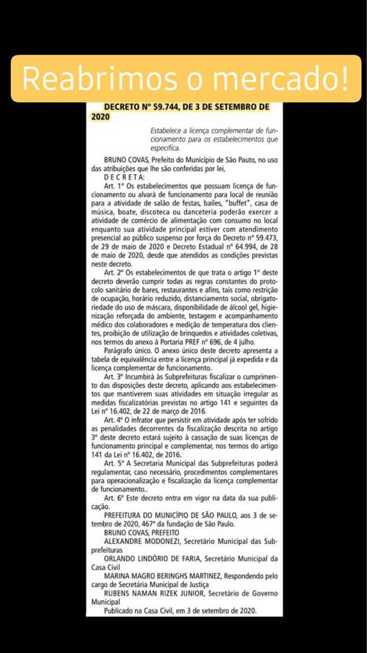 saiu decreto em sp para casamentos - 1