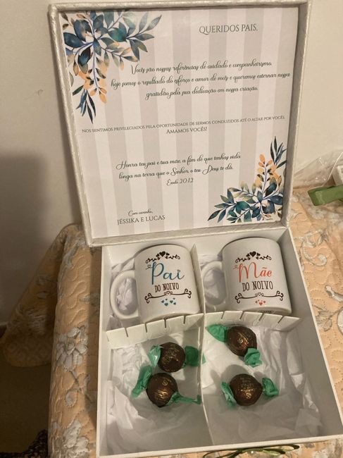 Lembrança dos padrinhos, pais, celebrantes e pajens e daminhas. - 2