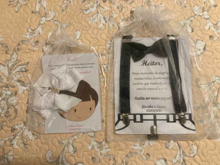 Lembrança dos padrinhos, pais, celebrantes e pajens e daminhas. - 7