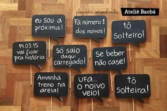 Detalhes - plaquinhas de festa
