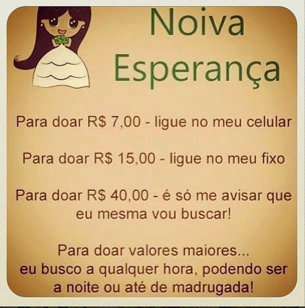 Estou aceitando doações.