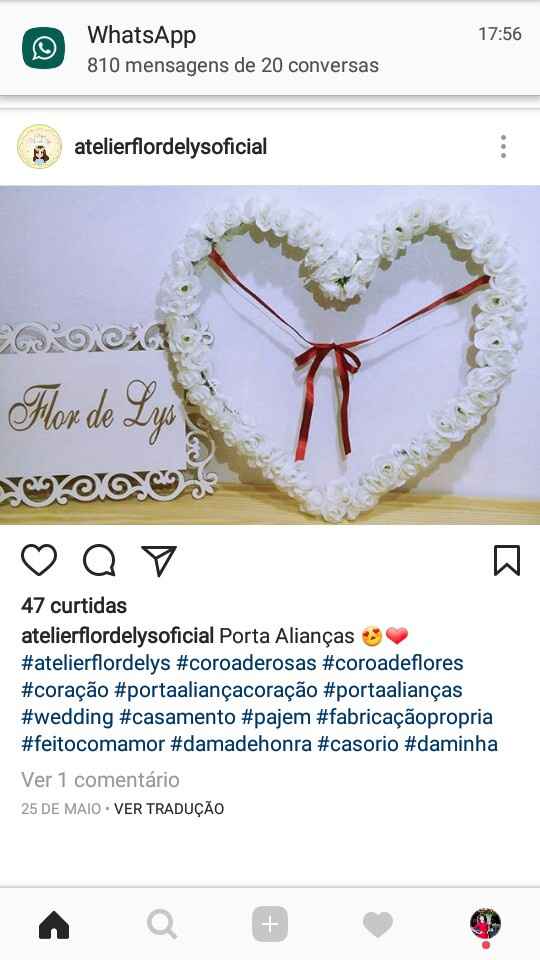  Nosso porta aliança de rosas - 2
