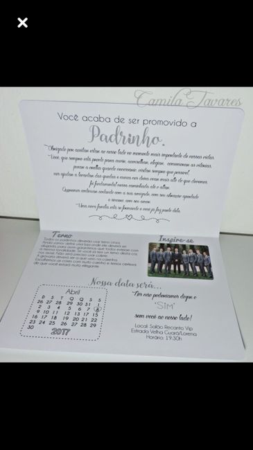  Convite das Madrinhas e Padrinhos 😊 - 2