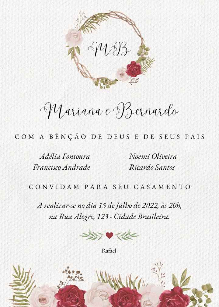 Convite de casamento - 1