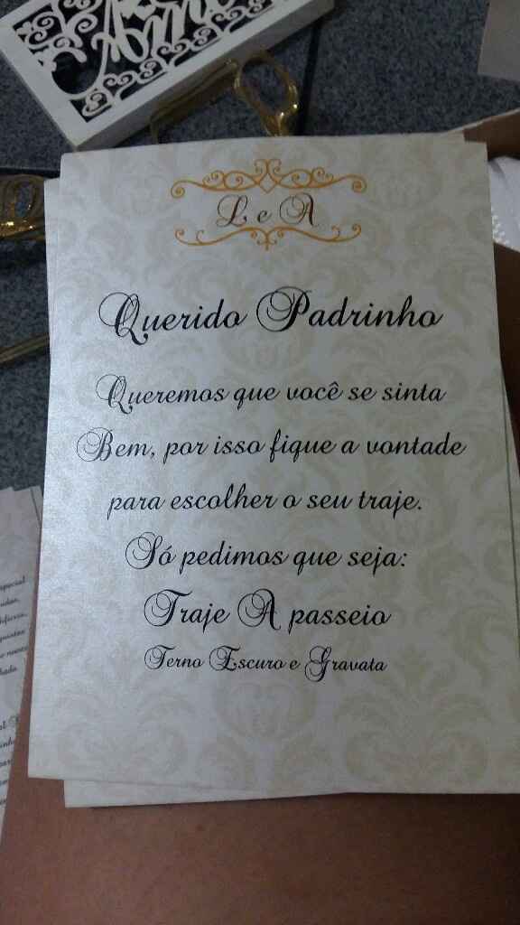 Convite padrinhos diy - 2