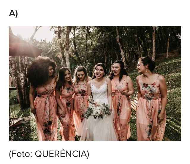 Que tipo de look para as madrinhas faz a sua cabeça? - 1