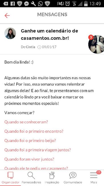 Queremos ganhar o nosso calendario casamento.com.br - 1