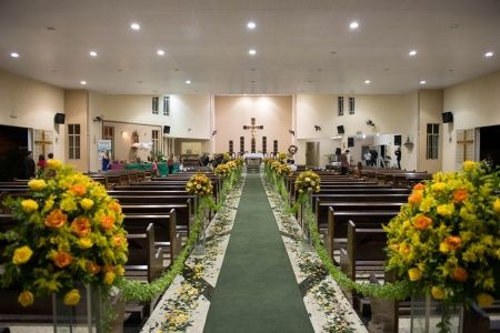 enfeite na igreja