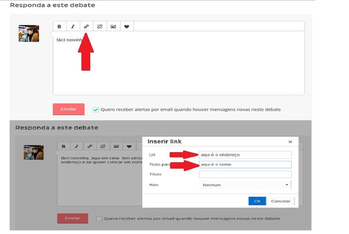 adicionar link